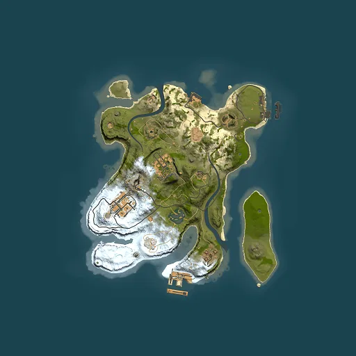 Rust map seed 1166087631, 2500x2500m top-down preview