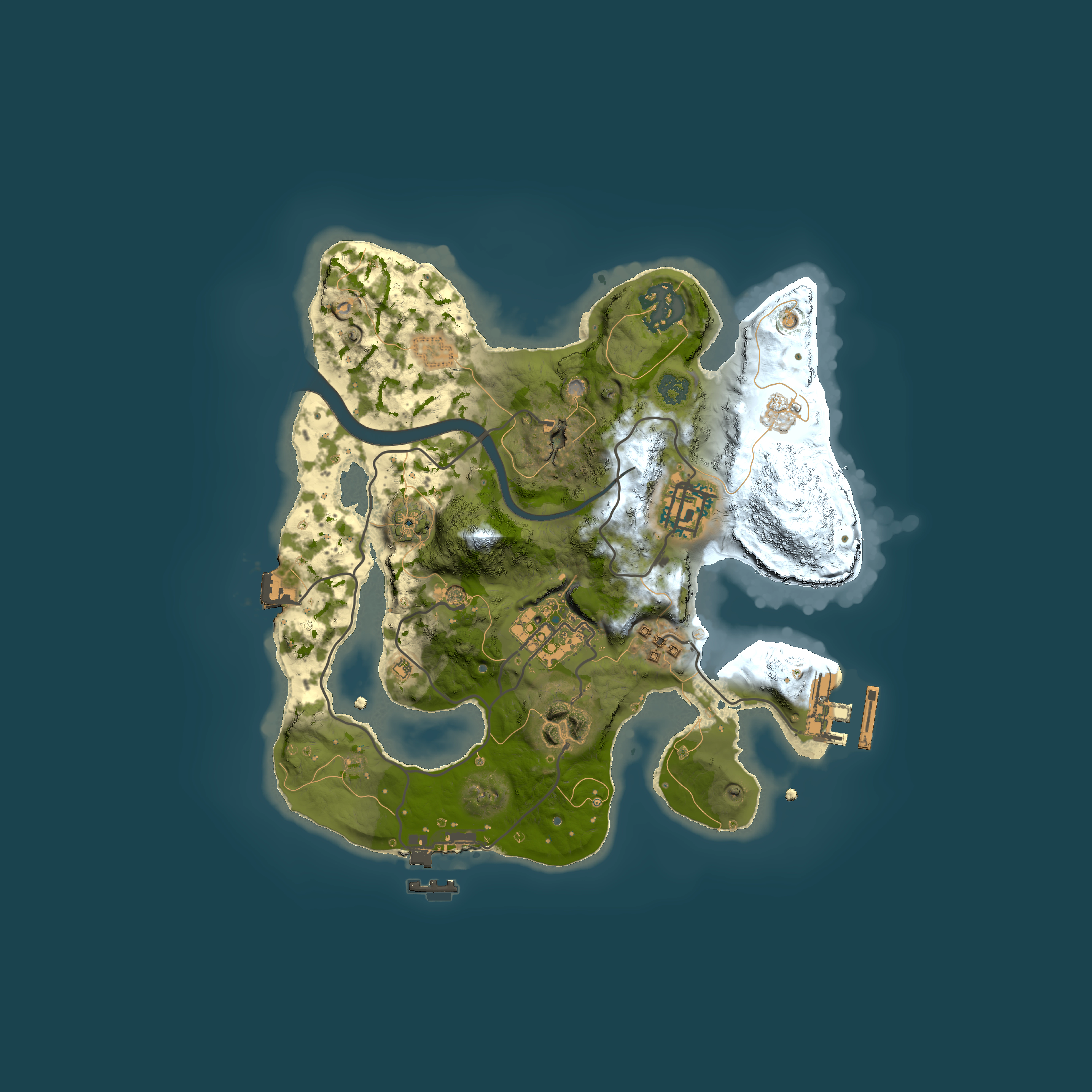 Full top-down render of Rust map seed 559225981, 2500x2500m