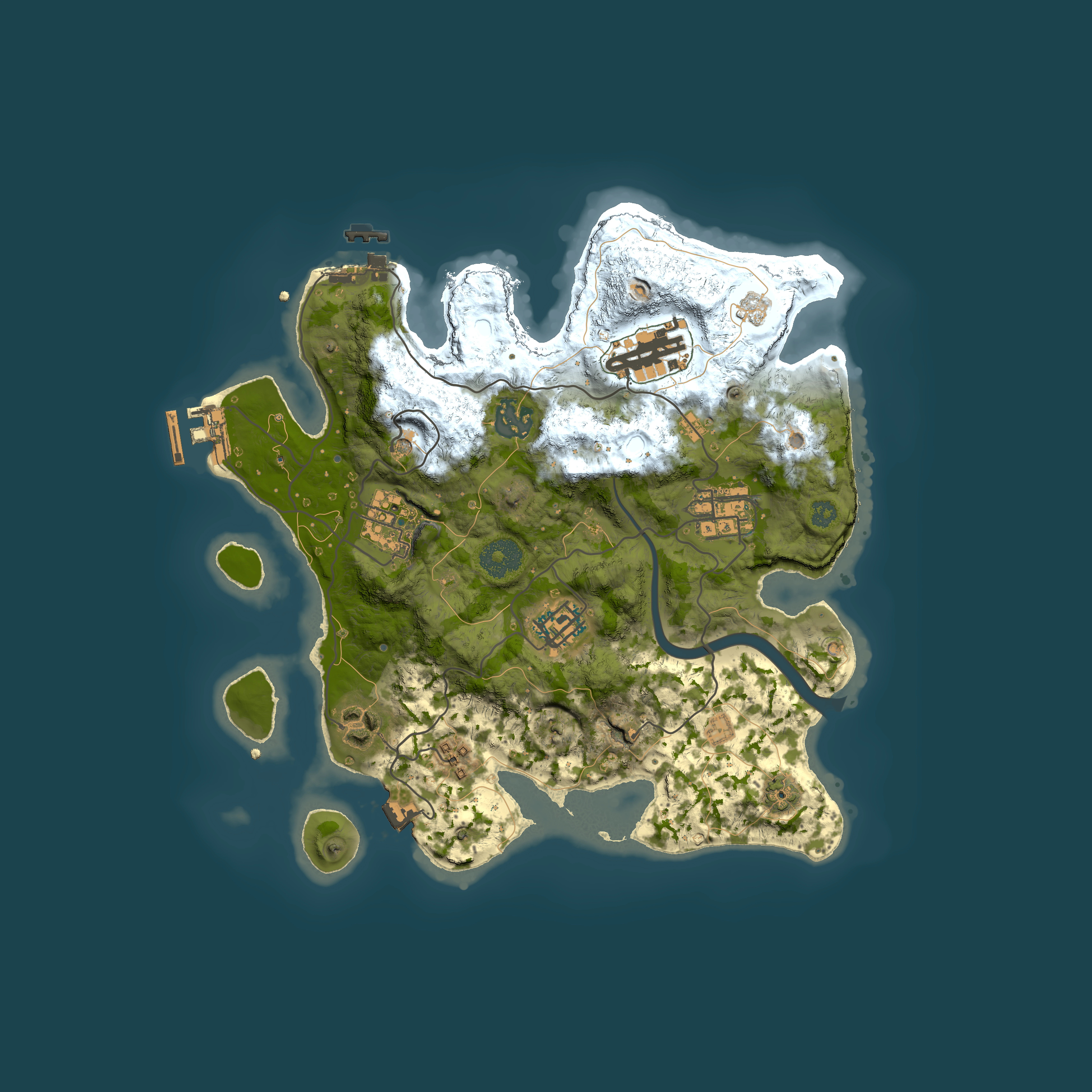 Full top-down render of Rust map seed 1837778986, 3000x3000m