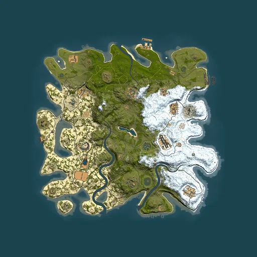Rust map seed 525402758, 4000x4000m top-down preview