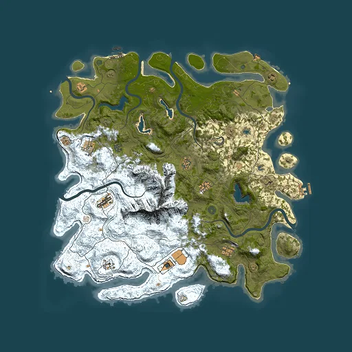 Rust map seed 1678431518, 5000x5000m top-down preview