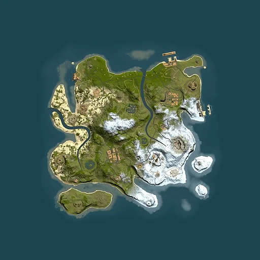 Rust map seed 171357456, 3000x3000m top-down preview