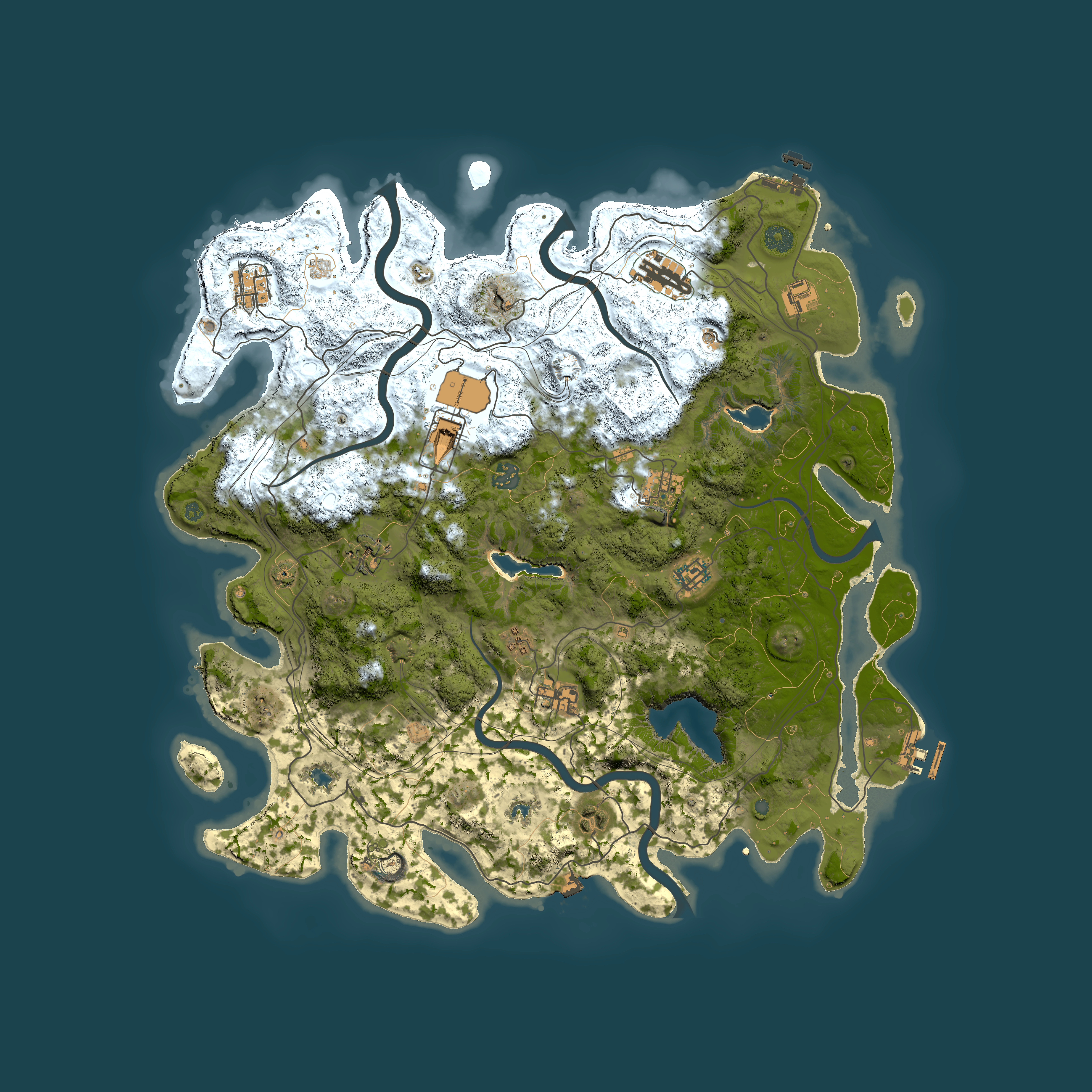 Full top-down render of Rust map seed 553451077, 4500x4500m