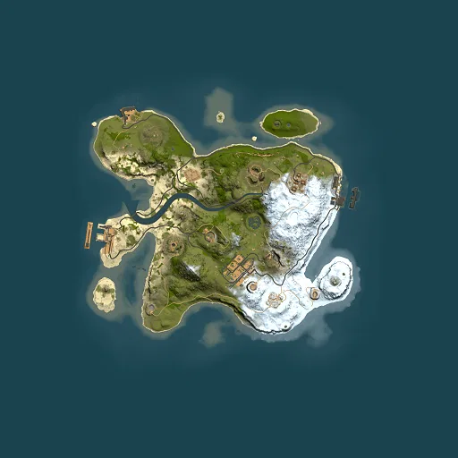 Rust map seed 1061864090, 2500x2500m top-down preview