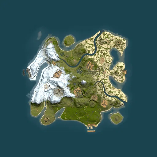 Rust map seed 1464587156, 3000x3000m top-down preview
