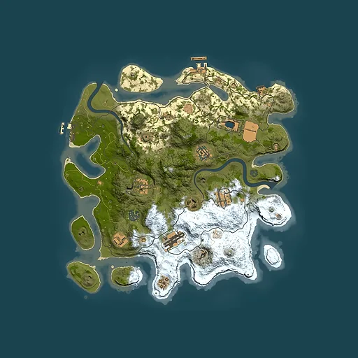 Rust map seed 644420425, 3500x3500m top-down preview