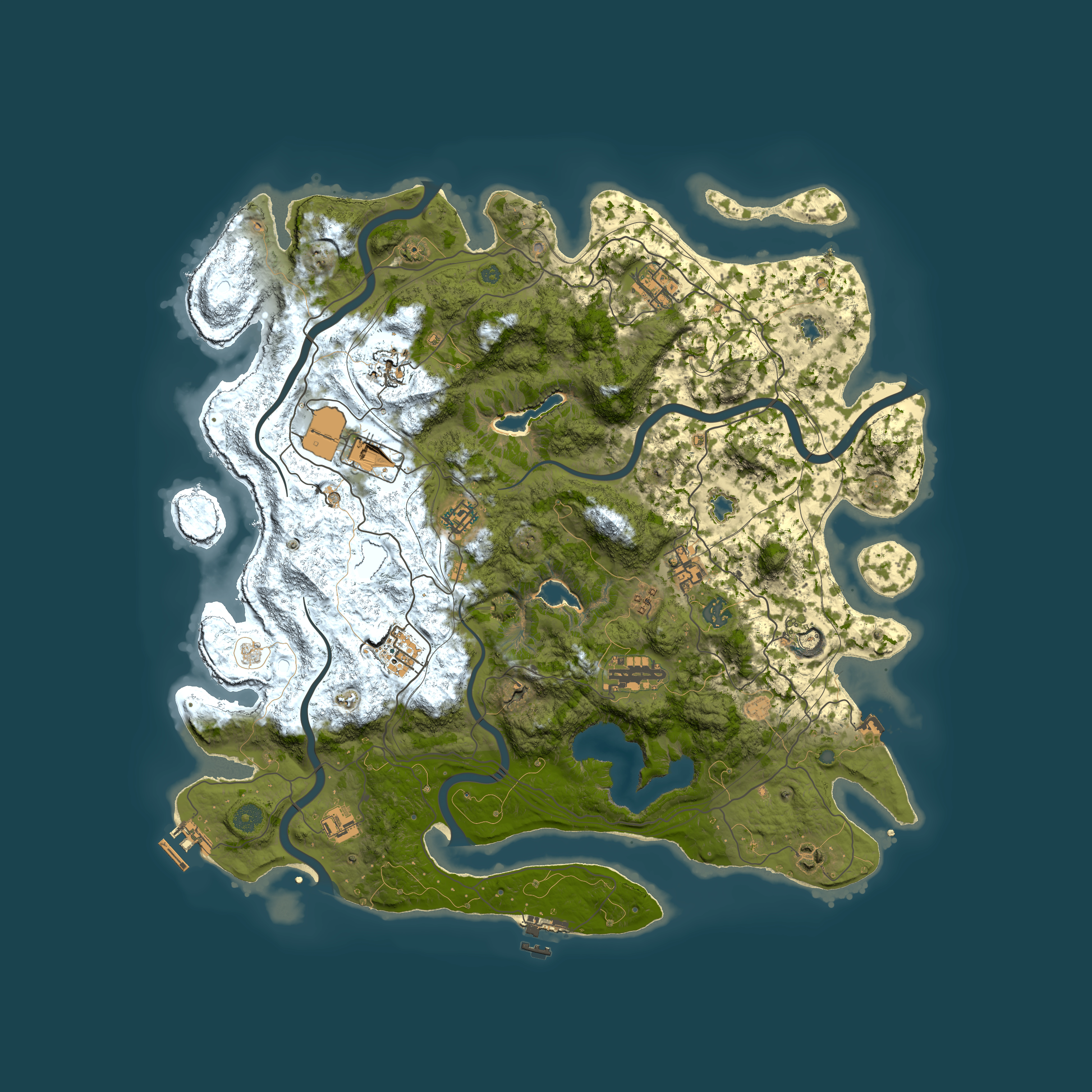 Full top-down render of Rust map seed 1650521062, 4500x4500m