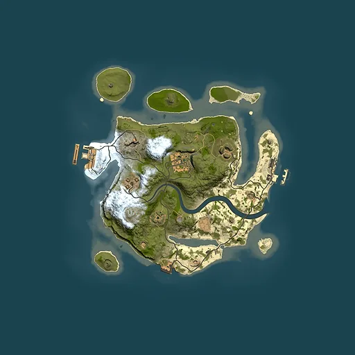 Rust map seed 1083057131, 2500x2500m top-down preview