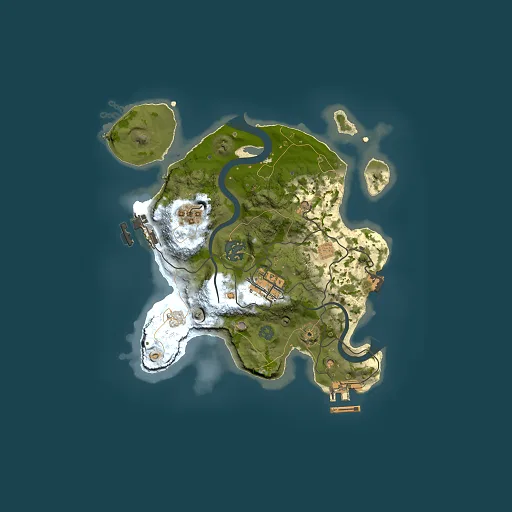 Rust map seed 450318477, 2500x2500m top-down preview