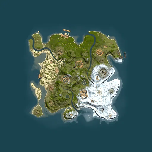 Rust map seed 356793693, 3000x3000m top-down preview
