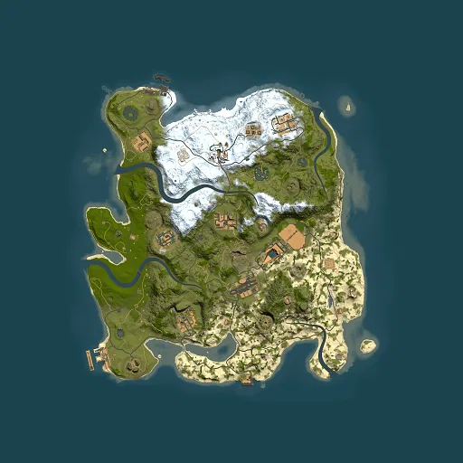 Rust map seed 189015156, 3500x3500m top-down preview