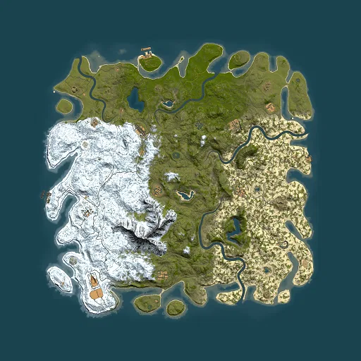 Rust map seed 25298895, 6000x6000m top-down preview