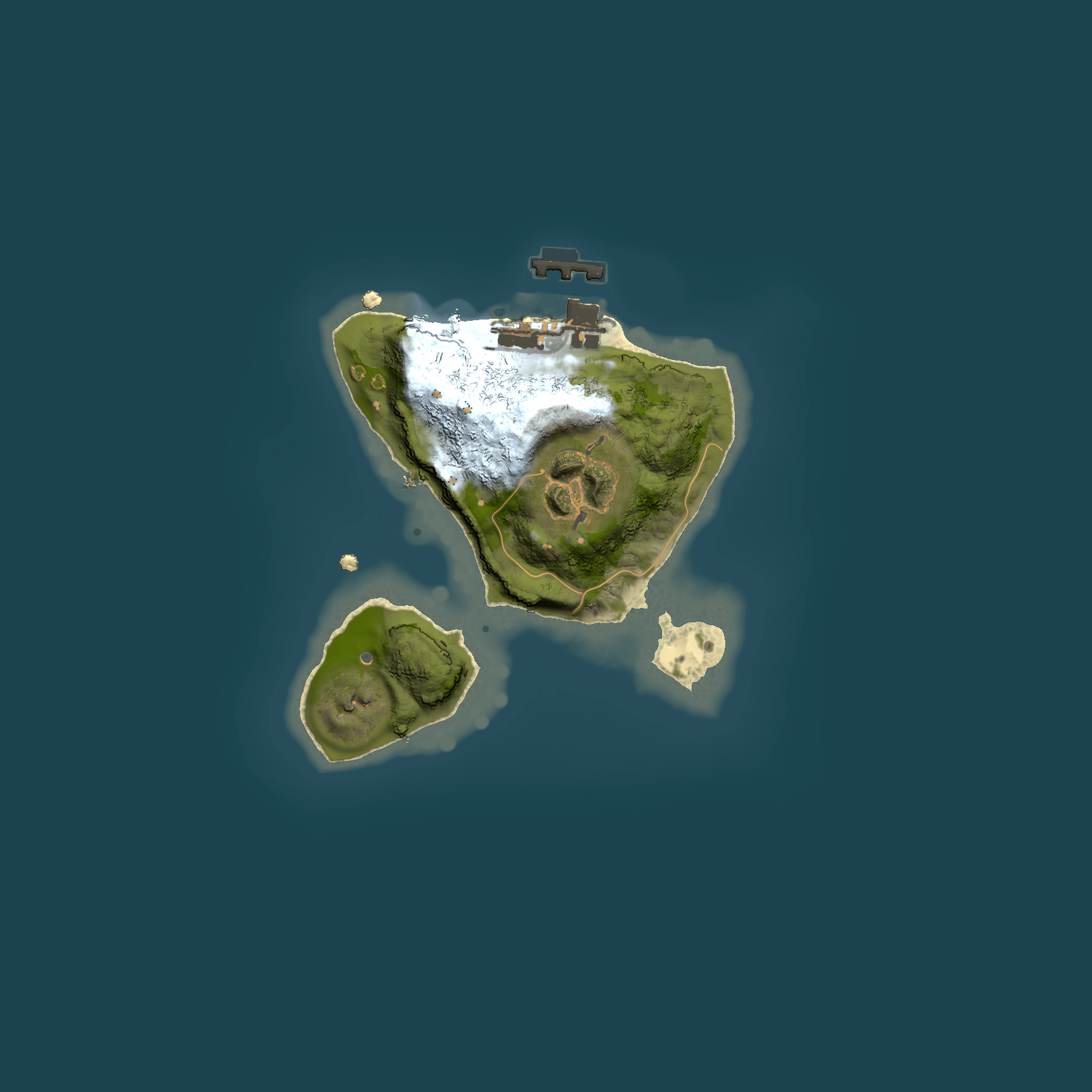 Full top-down render of Rust map seed 1412950376, 1500x1500m