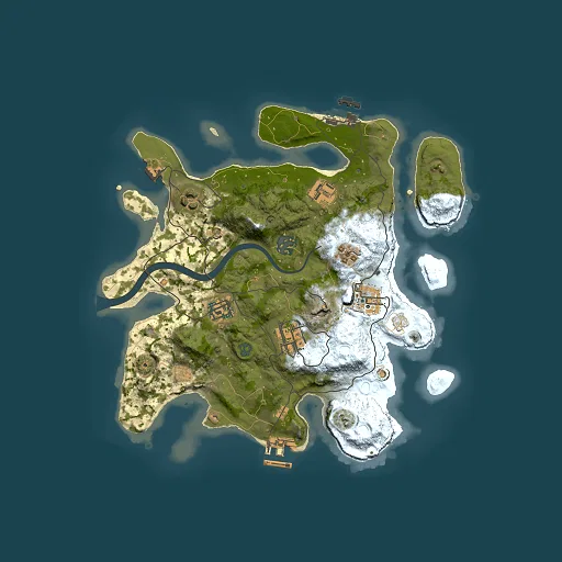 Rust map seed 1434084882, 3000x3000m top-down preview