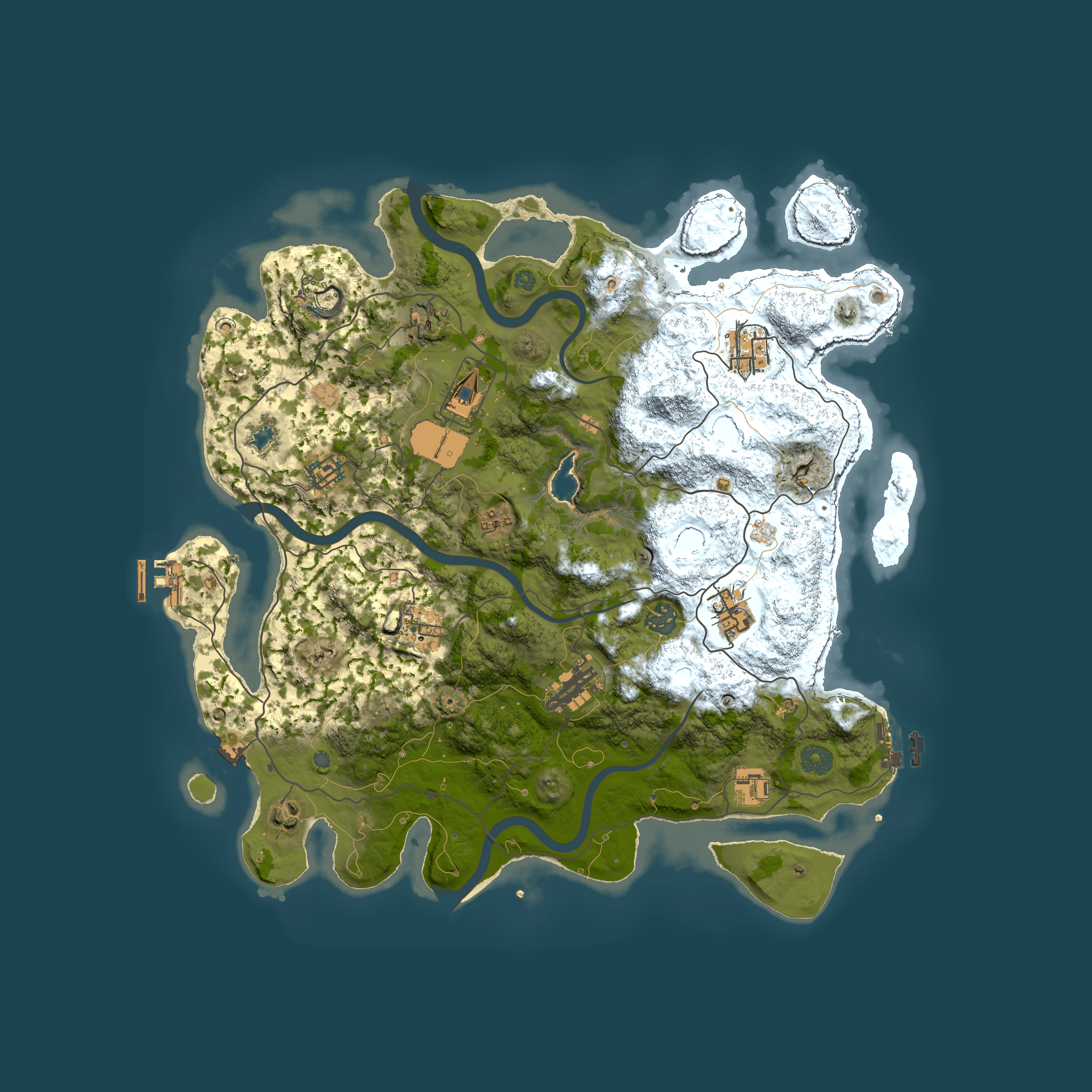 Full top-down render of Rust map seed 723596398, 4000x4000m