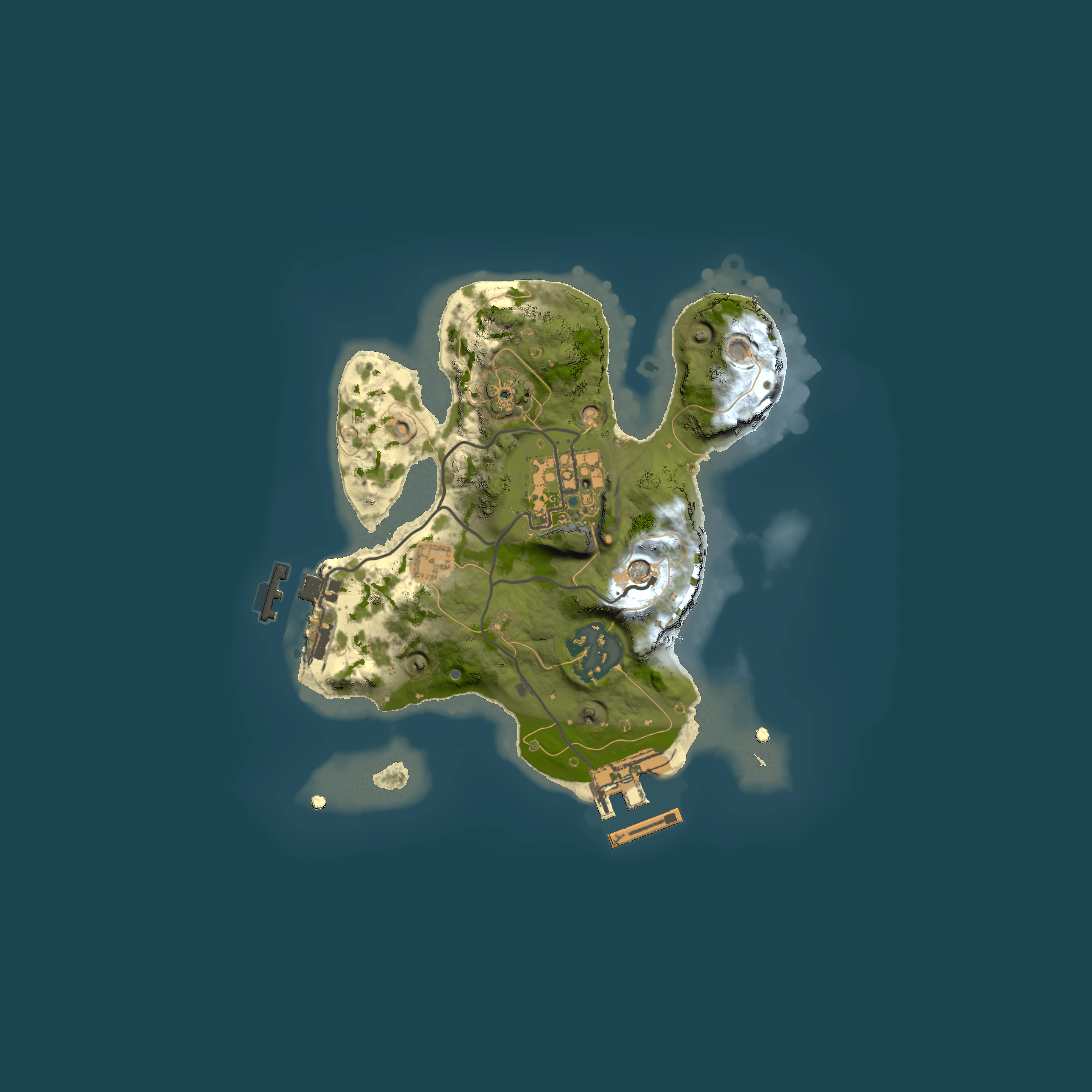 Full top-down render of Rust map seed 1542621140, 2000x2000m