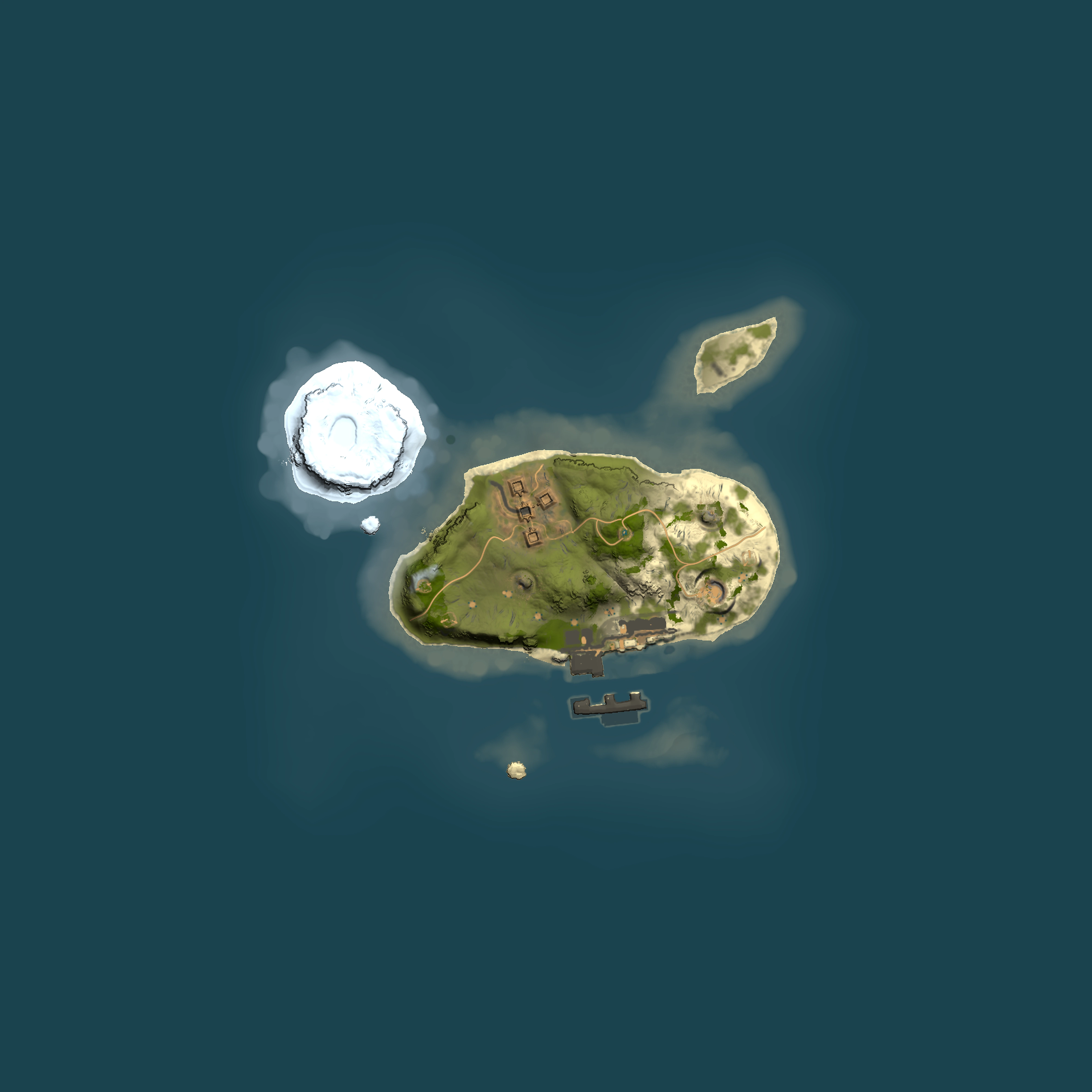 Full top-down render of Rust map seed 1003632073, 1500x1500m