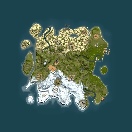 Rust map seed 1609474094, 3500x3500m top-down preview