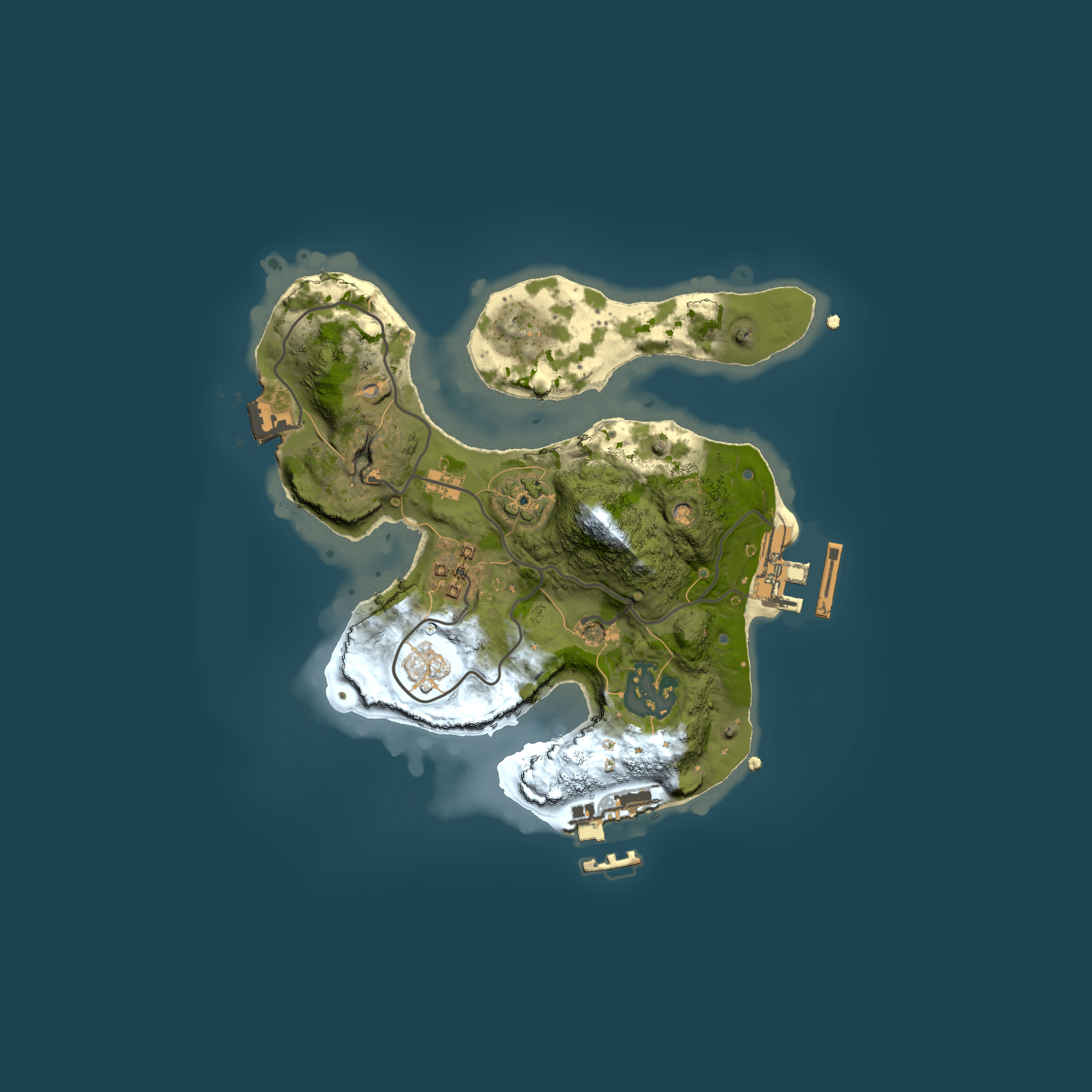 Full top-down render of Rust map seed 1639608672, 2000x2000m