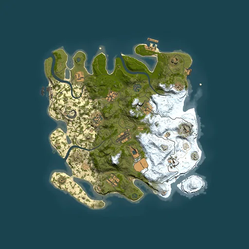 Rust map seed 670303488, 3500x3500m top-down preview