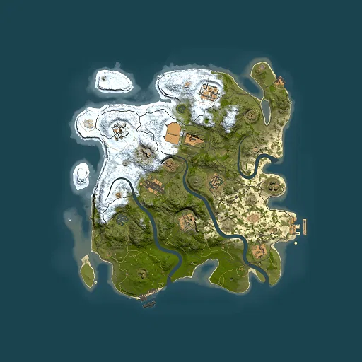 Rust map seed 238364981, 3500x3500m top-down preview