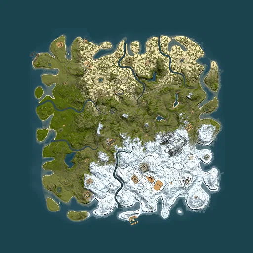 Rust map seed 1842695676, 5500x5500m top-down preview