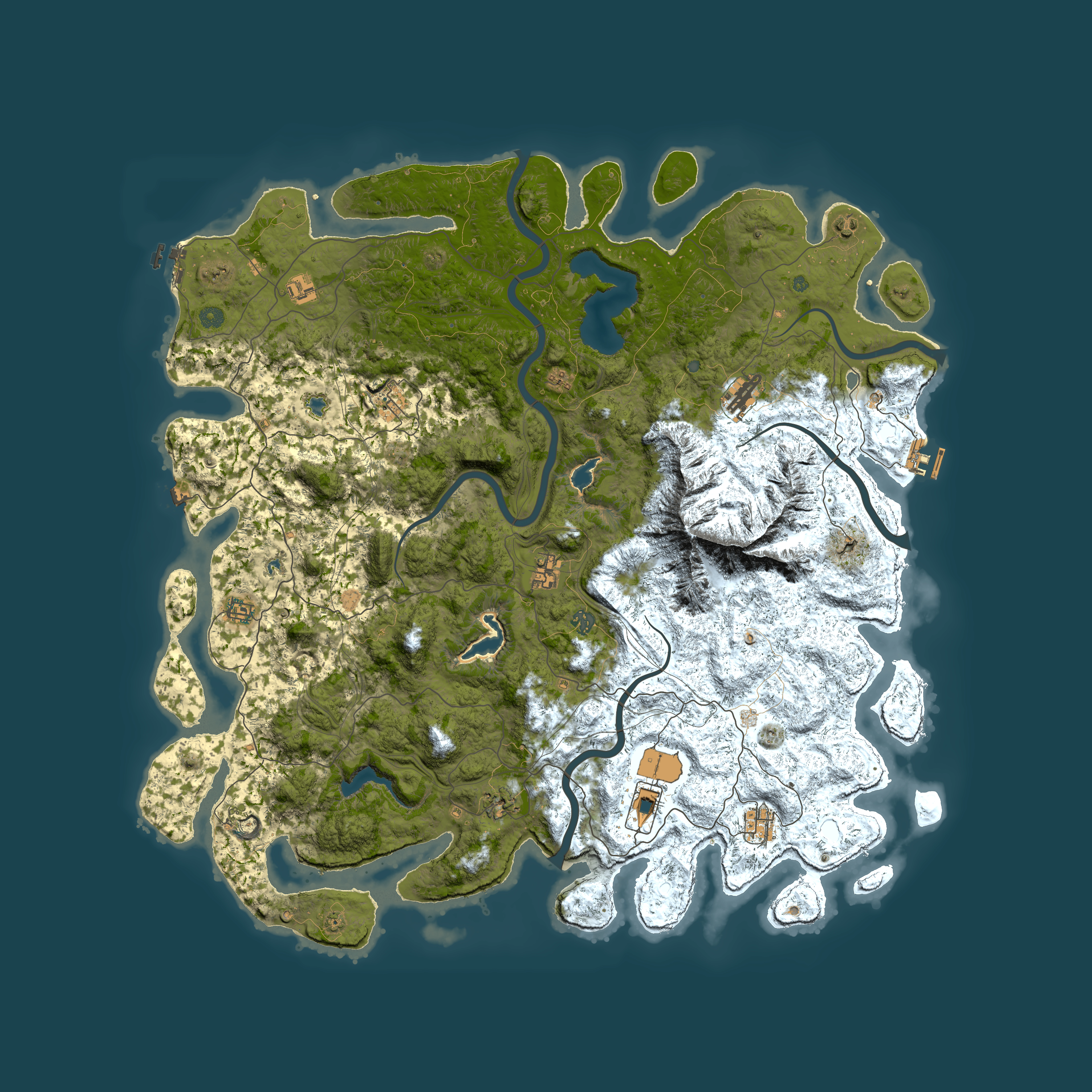 Full top-down render of Rust map seed 1570376553, 5500x5500m