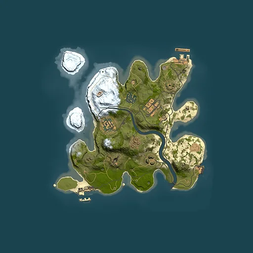 Rust map seed 128422091, 2500x2500m top-down preview