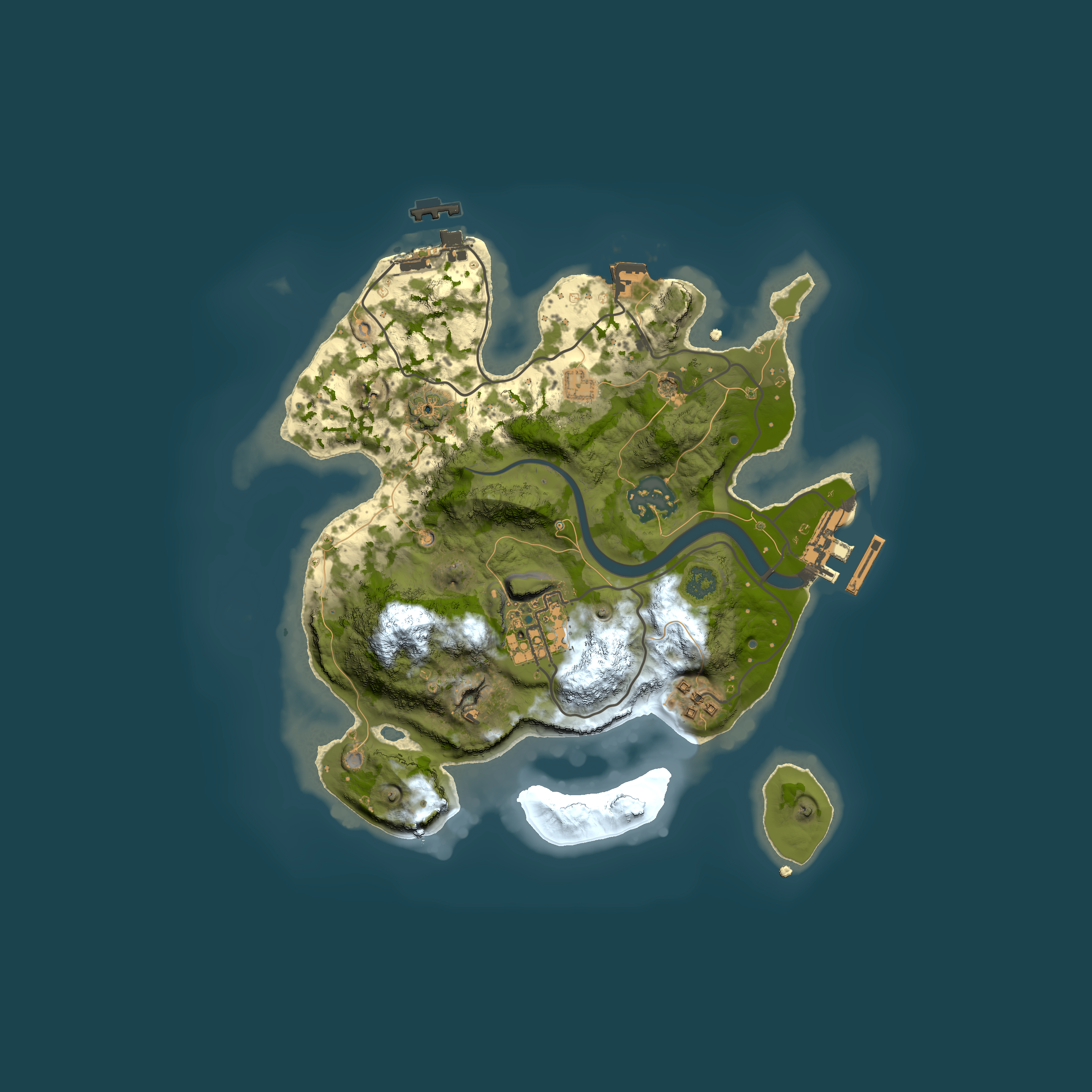 Full top-down render of Rust map seed 475649347, 2500x2500m