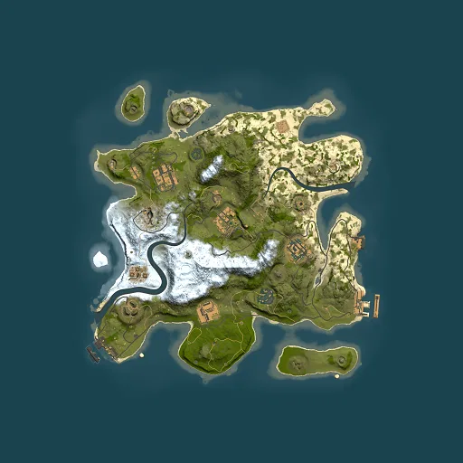 Rust map seed 44575991, 3000x3000m top-down preview