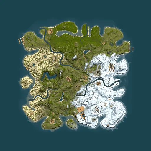 Rust map seed 1105225017, 4500x4500m top-down preview