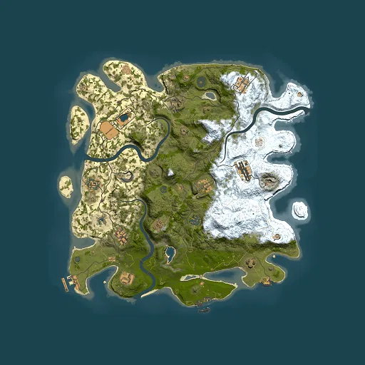 Rust map seed 201680241, 4000x4000m top-down preview