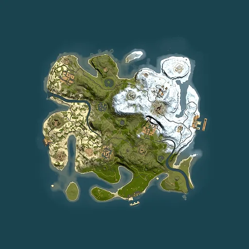 Rust map seed 187539684, 3000x3000m top-down preview