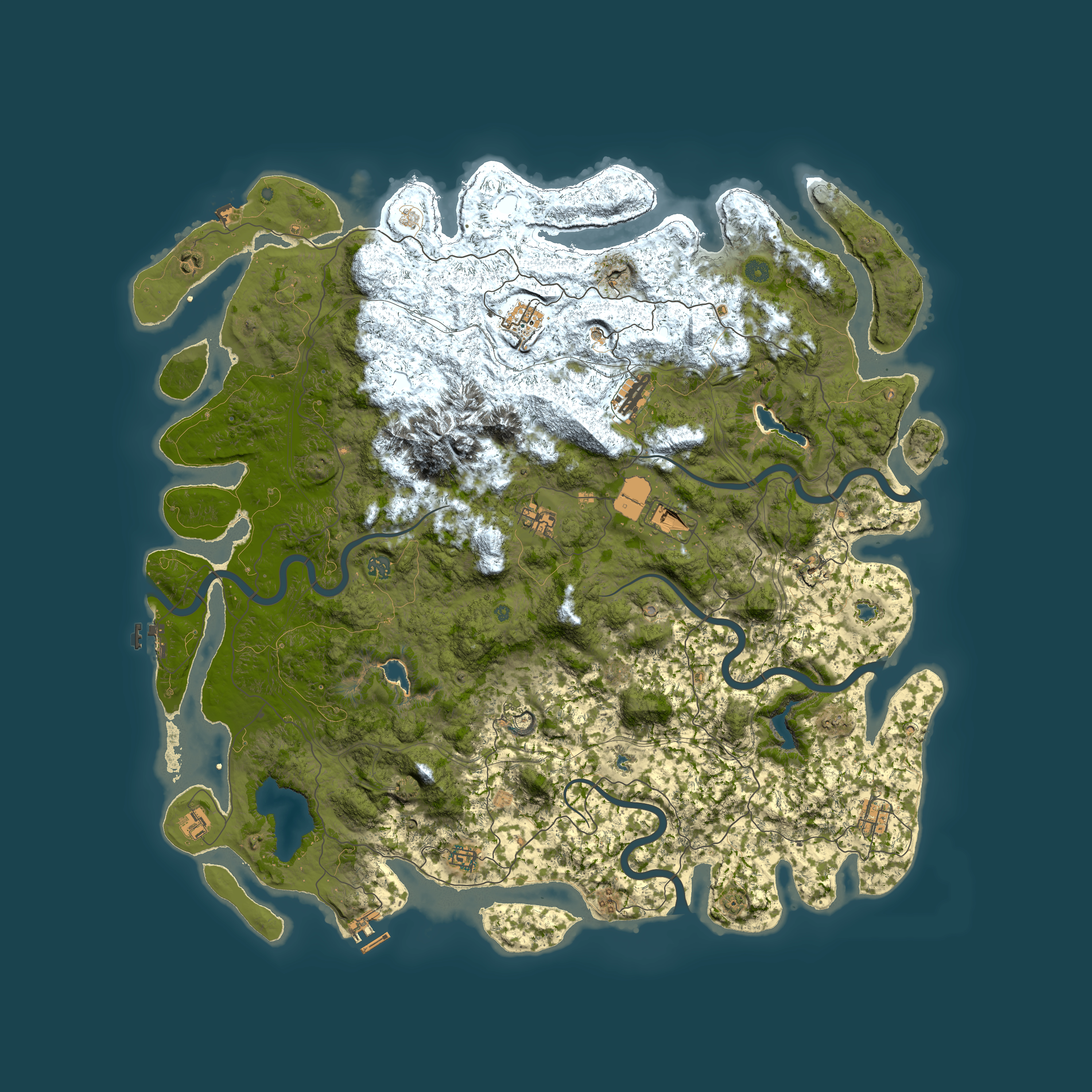 Full top-down render of Rust map seed 214410472, 5500x5500m