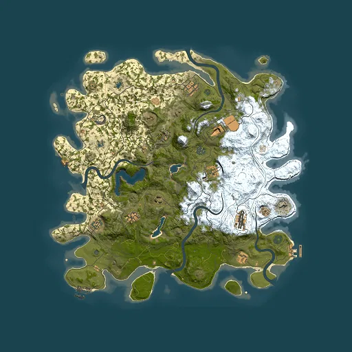 Rust map seed 240869716, 4500x4500m top-down preview