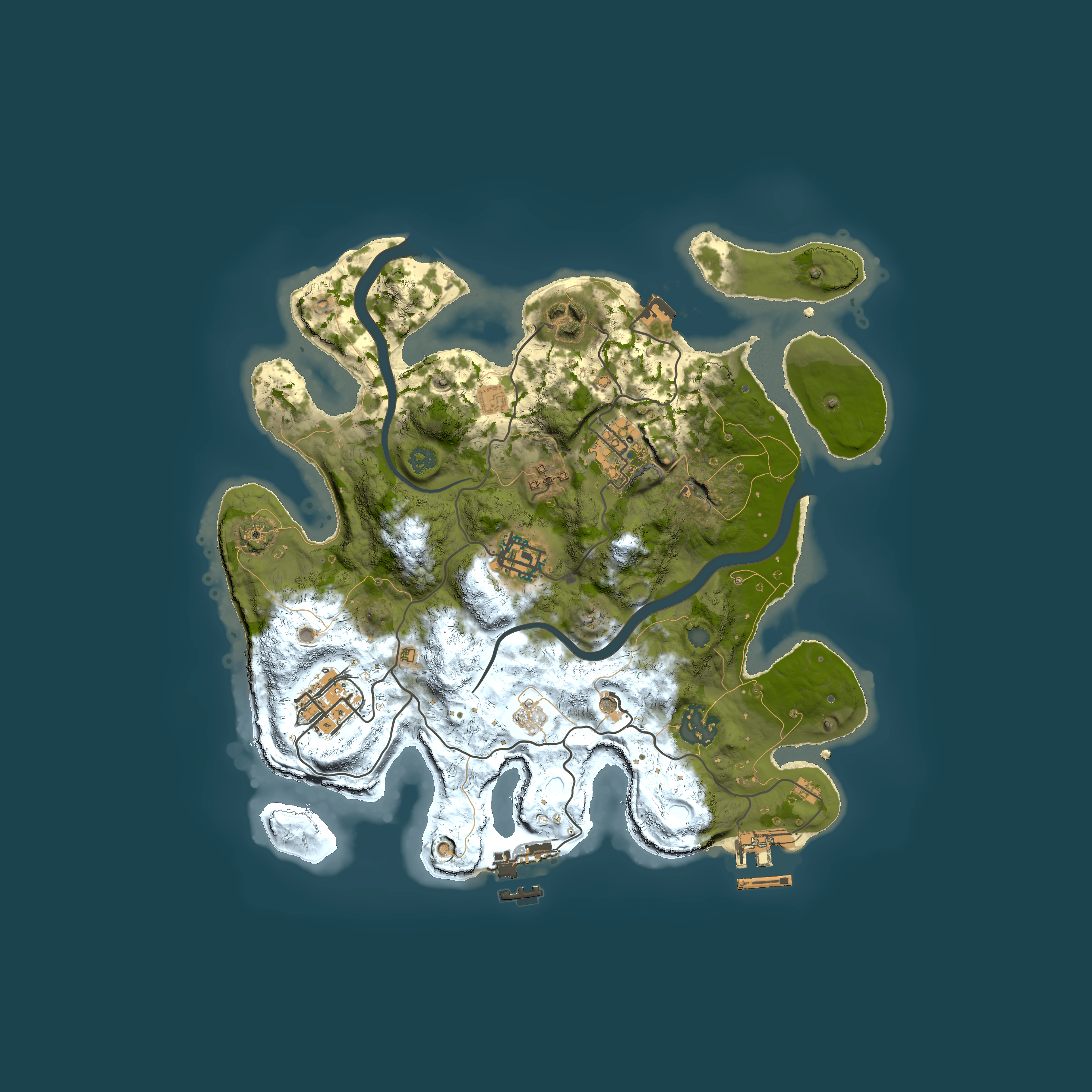 Full top-down render of Rust map seed 632524870, 3000x3000m