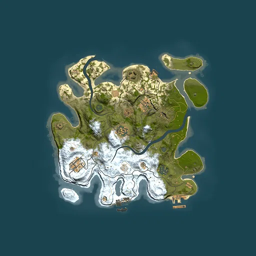 Rust map seed 632524870, 3000x3000m top-down preview
