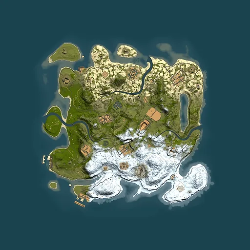 Rust map seed 956961591, 3500x3500m top-down preview