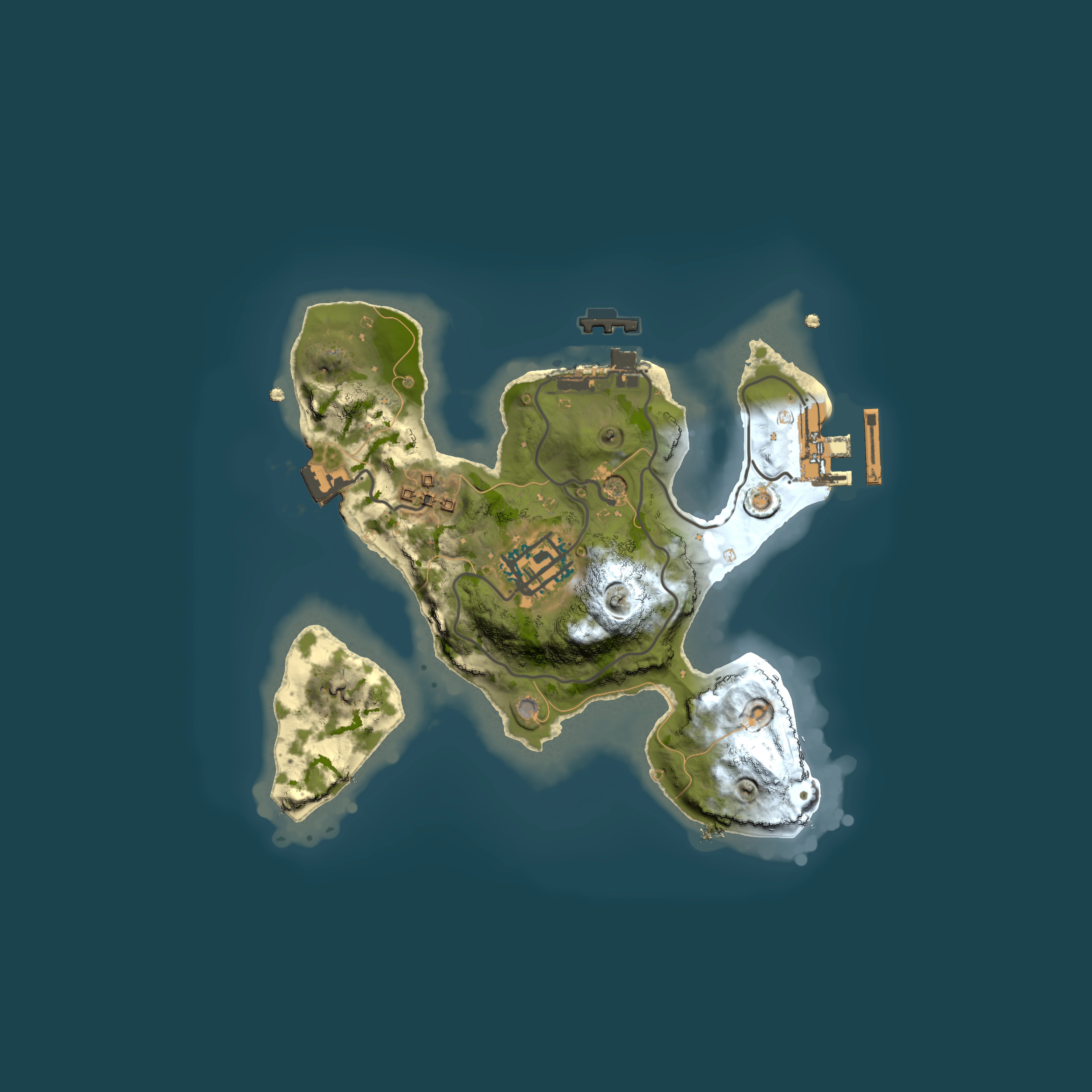 Full top-down render of Rust map seed 425466316, 2000x2000m