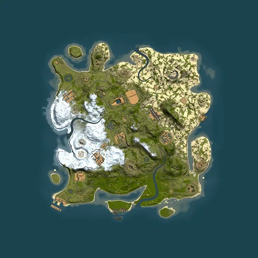 Rust map seed 1813775042, 3500x3500m top-down preview