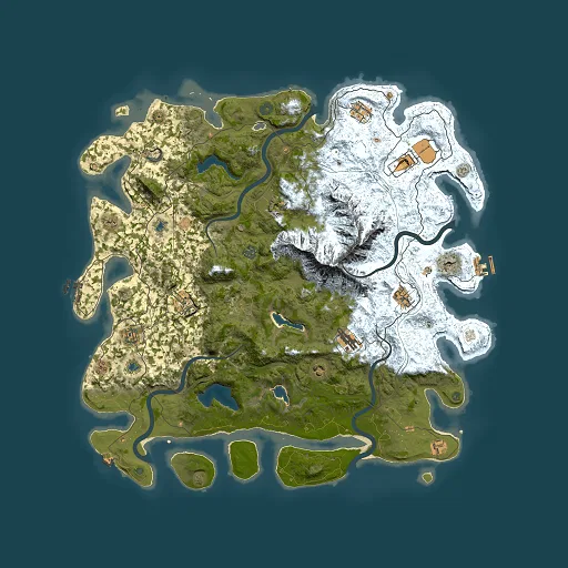 Rust map seed 1206146399, 5000x5000m top-down preview