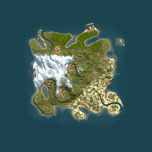 Rust map seed 1279574024, 3000x3000m top-down preview