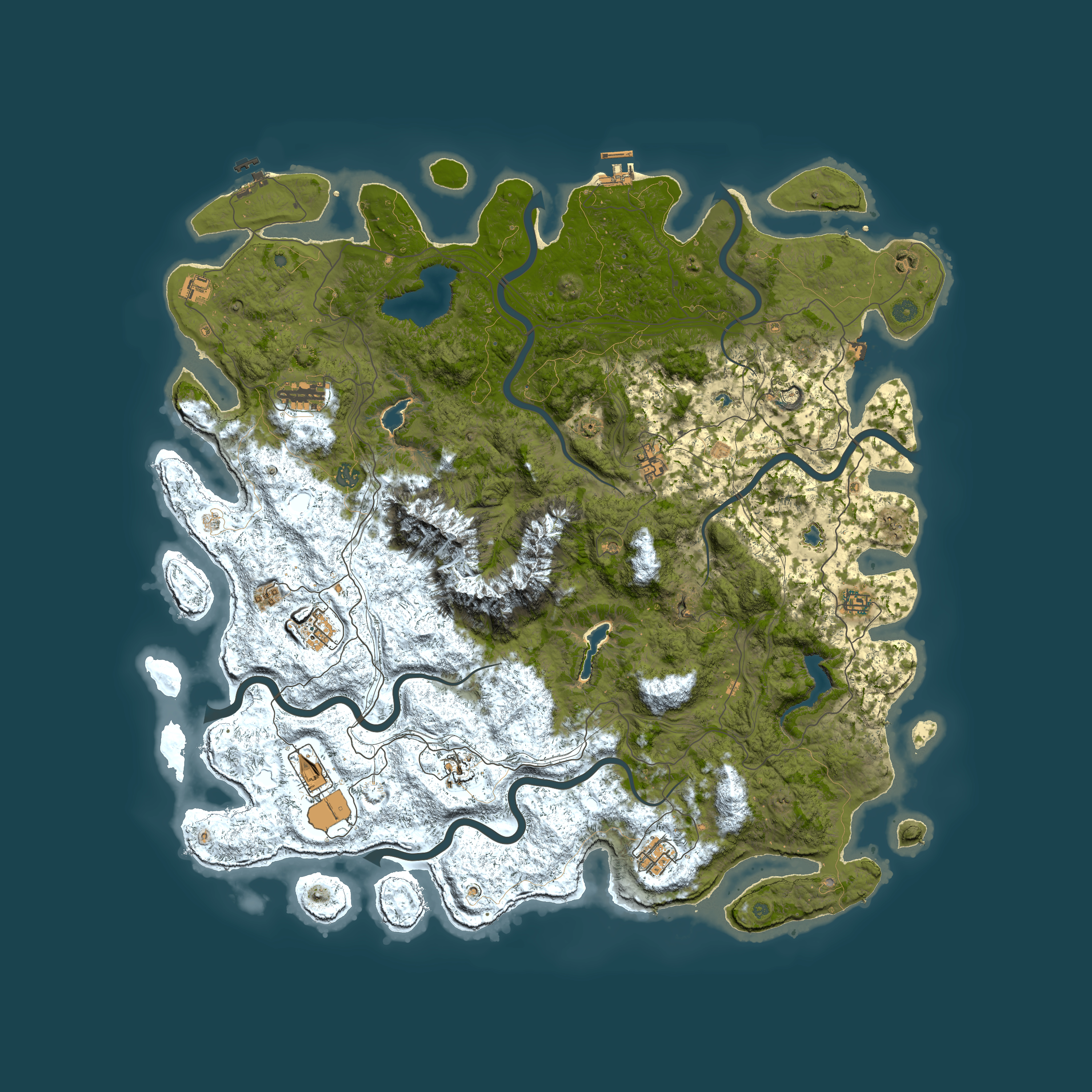 Full top-down render of Rust map seed 1951634913, 5500x5500m
