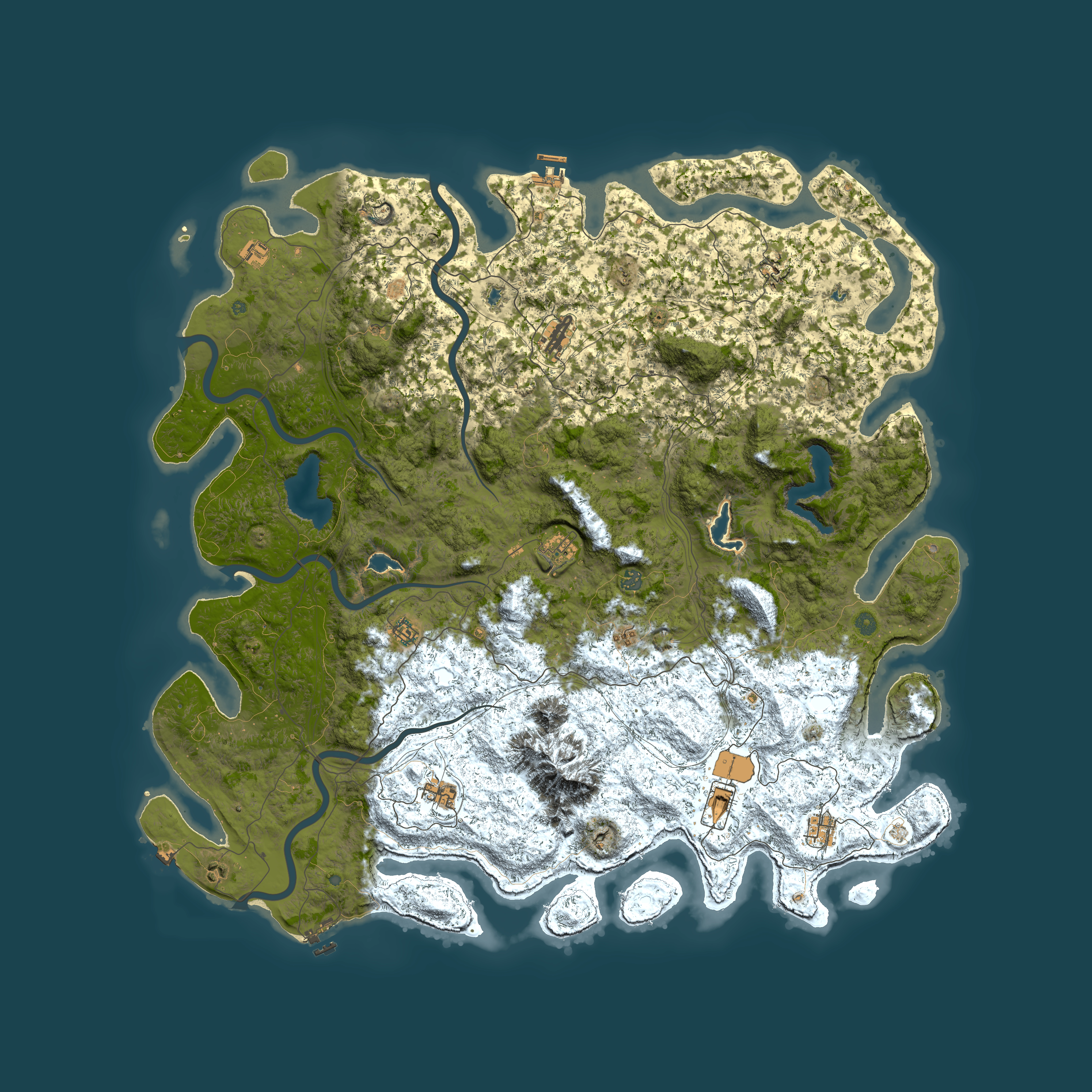 Full top-down render of Rust map seed 1507155919, 6000x6000m