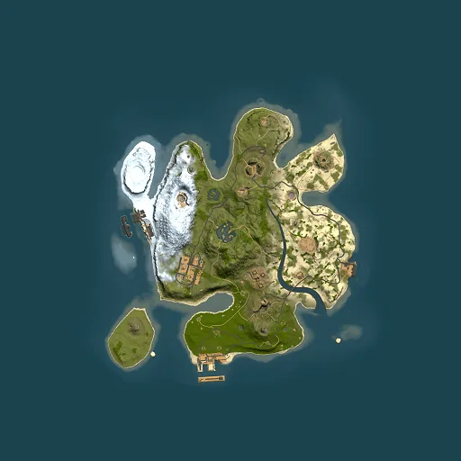 Rust map seed 1453491811, 2500x2500m top-down preview