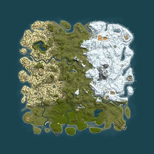 Rust map seed 1614605305, 6000x6000m top-down preview