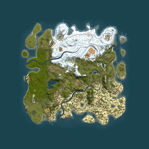 Rust map seed 420309048, 4500x4500m top-down preview