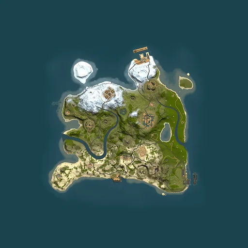 Rust map seed 341464326, 2500x2500m top-down preview