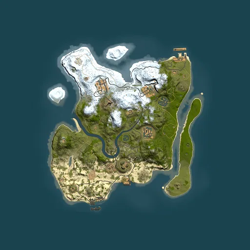 Rust map seed 1594594263, 3000x3000m top-down preview