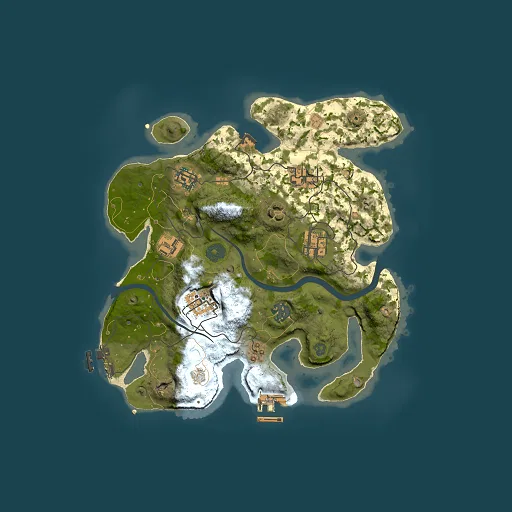 Rust map seed 564661035, 3000x3000m top-down preview